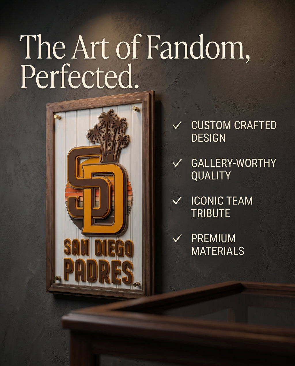 Custom Commission Design Deposit – 3D Wood & Acrylic Plaque