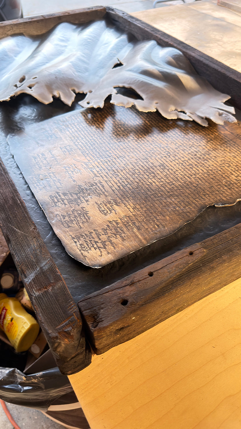 Beneath the Ashes: Tactical 1776 Waving Flag & Declaration of Independence Sculpture