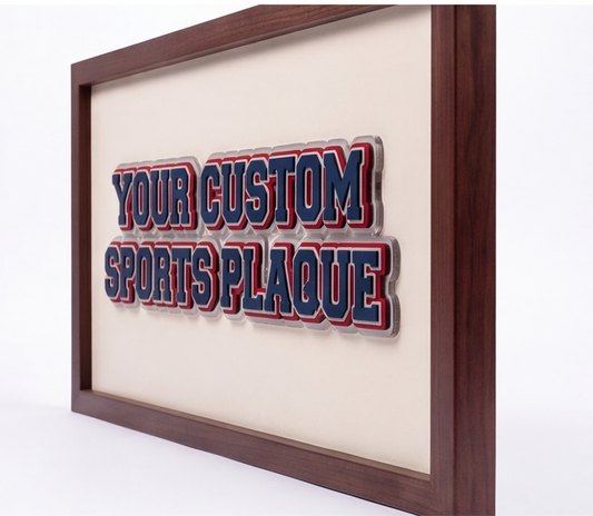 Custom Sports Plaque - Framed Team Art