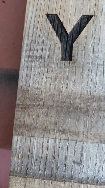 Reclaimed Wine Barrel "Faith & Family" Cross – Laser Engraved Handcrafted Oak Stave Wall Art
